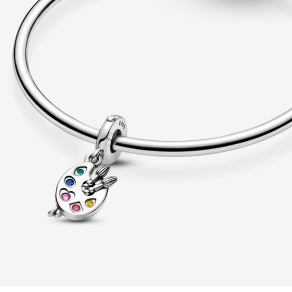 NWOT Artist's Palette Dangle Charm Sterling Silver 925 - Picture 3 of 9